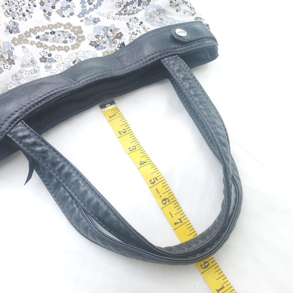 Thirty One Womens White Floral Inner Pockets Double Handles Shoulder Bag - Picture 9 of 11